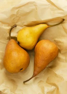 Three ripe pears Stock Photos