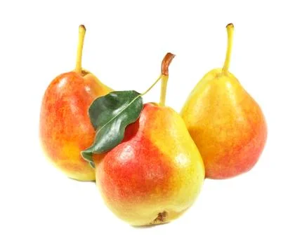 Three ripe pears Stock Photos