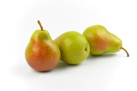 Three ripe pears Stock Photos