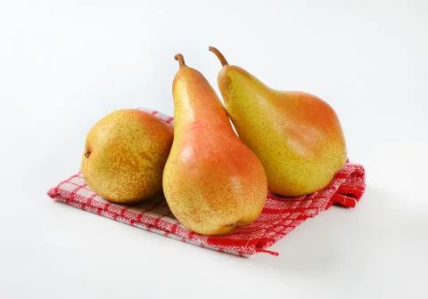 Three ripe pears Stock Photos