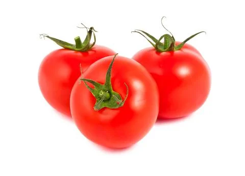 Three ripe tomatoes Stock Photos