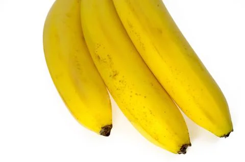 Three ripened bananas. Stock Photos