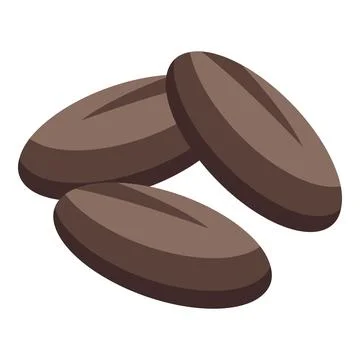 Three roasted coffee beans falling through the air Stock Illustration