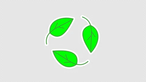 Three rotating leaves Vídeo Stock 335454519