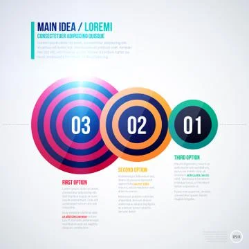 Three round options on white background. EPS10 Stock Illustration