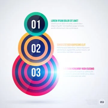Three round options on white background. EPS10 Stock Illustration