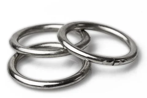 Three round washers,perfect for various applications,captured in a clean and Stock Photos