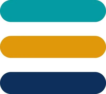 Three rounded colorful horizontal text banners Ilustração Stock