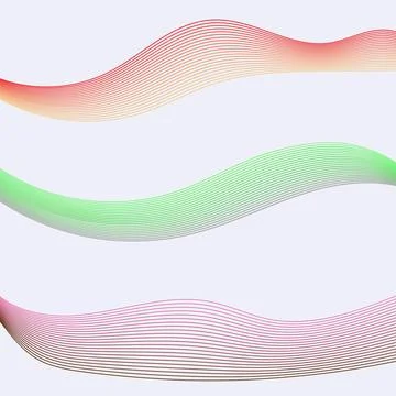 Three rows of beautiful lines Stock Illustration