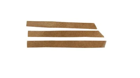 Three rustic dried leather strips on neutral background 스톡 일러스트