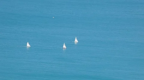 Three sail boats Stockbeeldmateriaal 1105350