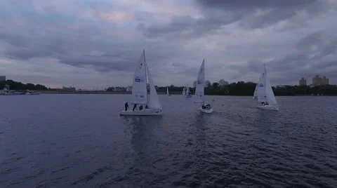 Three Sailing Yachts 動画素材 53889363