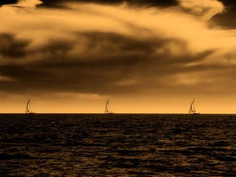 Three sails Stock Photos