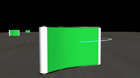 Three Screen Presentation:  Green Screen Video stock 46599651
