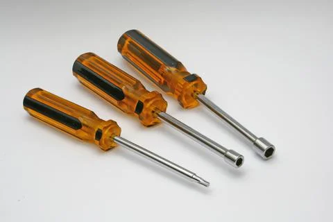 Three screwdrivers Stock Photos