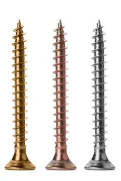 Three screws Stock Photos