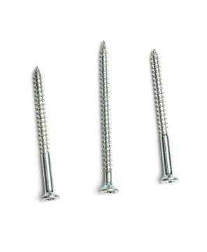 Three screws with winding Stock Photos