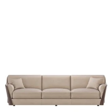 Three seater sofa fabric on a white background 3d Stock Illustration