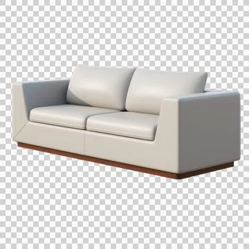 Three Seater Sofa Side View 스톡 일러스트