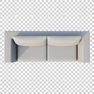 Three Seater Sofa Top View 스톡 일러스트