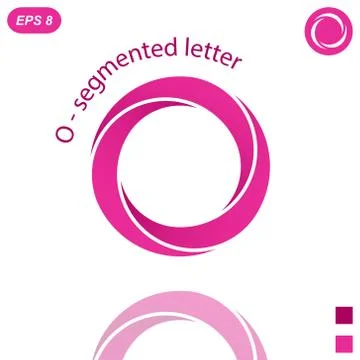 Three segmented o letter logo concept Illustrazione stock
