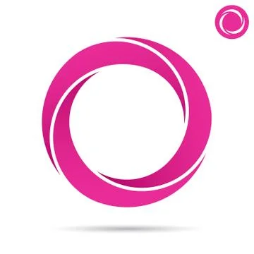 Three segmented o letter logo concept Stock Illustration