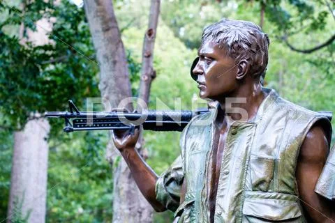 The Three Servicemen Memorial commemorating the Vietnam War in W Stock Photos