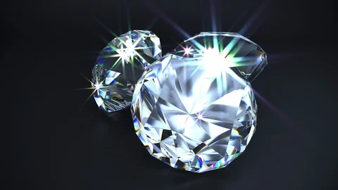 Three shining diamonds 스톡 동영상 102610870