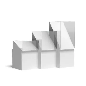 Three showcases Illustrazione stock