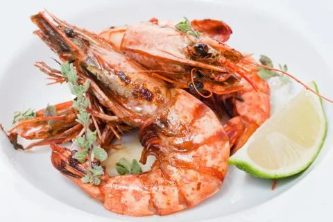 Three shrimps Foto stock