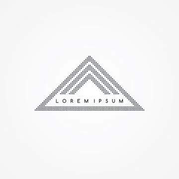 Three side triangle theme dot logotype Stock Illustration