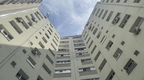 Three sided apartment building Stock Photos