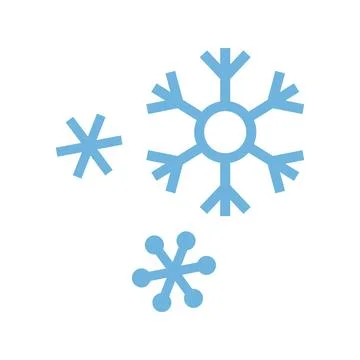 Three simple blue snowflakes in different styles. Perfect for winter themed d Stock Illustration