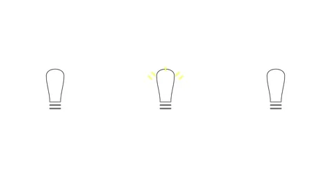Three Simple Outline Lightbulb Icons Representing Idea and Innovation Vídeos de archivo 339394867
