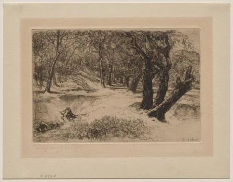 Three Sisters, 1868 and later. Francis Seymour Haden (British, 1818-1910). .. Stock Illustration