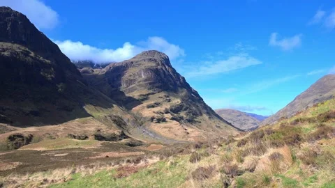 The Three Sisters and The Lost Valley, in Glencoe Stock Footage 321462585