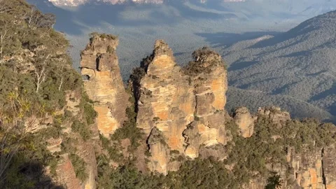 The Three Sisters in the Blue Mountains Stock Footage 280644162