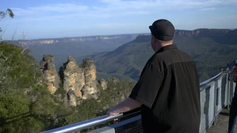 Three Sisters, Blue Mountains In Sydney, New South Wales, Australia Stock Footage 158879087