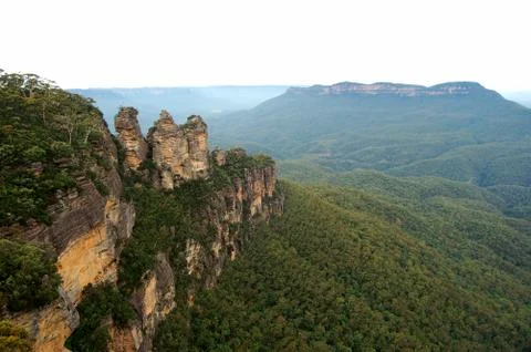 The Three Sisters From Echo Point, Blue Mountains National Park, NSW, Australia. Stock Photos