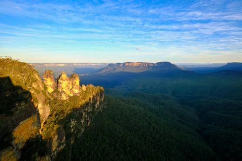 Three Sisters, Echo Point, Blue Mountains, Katoomba, Australia. Stock Photos