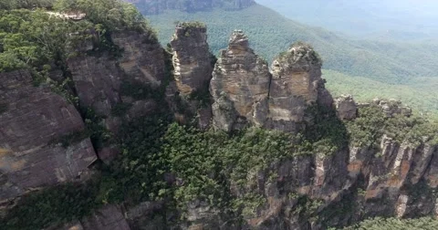 Three Sisters Echo Point at Katoomba. Stock Footage 60965560