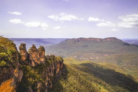The Three Sisters, Echo Point Stock Photos