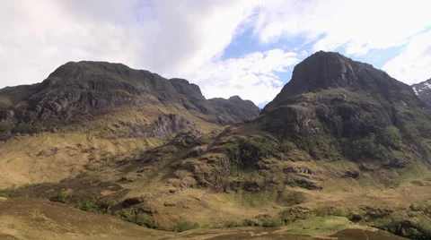 THREE SISTERS OF GLEN COE, HIGHLANDS, SCOTLAND Stock Footage 37770107