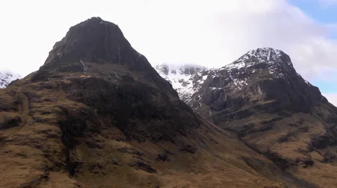 THREE SISTERS OF GLEN COE, HIGHLANDS, SCOTLAND Stock Footage 37770249