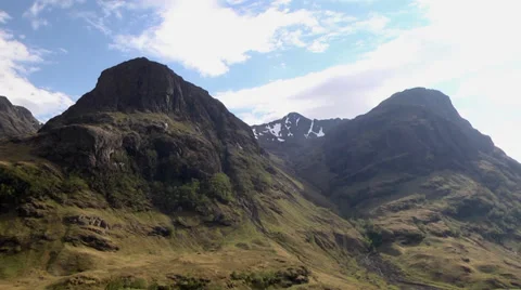 THREE SISTERS OF GLEN COE, HIGHLANDS, SCOTLAND 库存影片 37770322