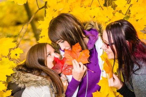 Three sisters Stock Photos