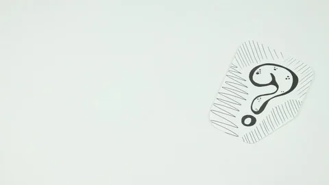 Three sketches of question marks Stock Footage 90449431