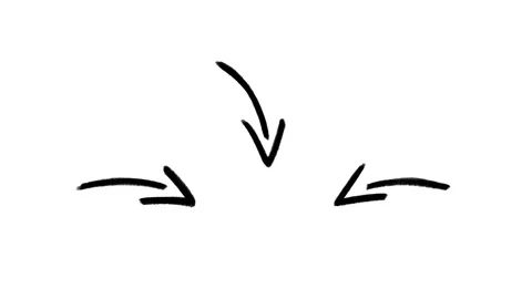 Three sketchy downward pointing doodle arrows, loopable hand drawn animation Stock Footage 220506072