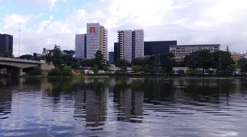Three skyscrapers under construction Stock Footage 63078407