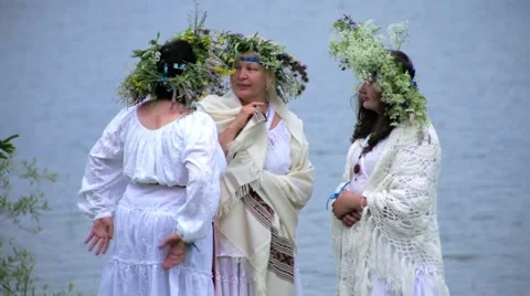 Three Slavic girls Stock Footage 64840250